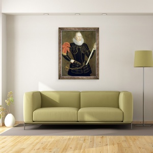 Tablou inramat - Robert Peake the Elder - Portretul unui barbat, 70 x 90 cm - Img 2
