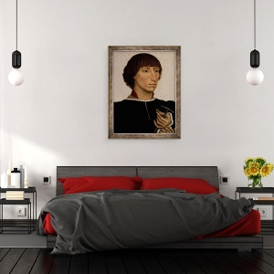 Tablou inramat - Rogier van der Weyden - Francesco dEste, 60 x 80 cm - Img 3