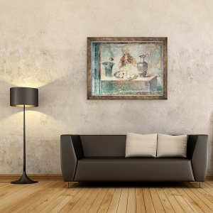 Tablou inramat - Roman - Natura moarta cu oua si sturzi, de la Villa di Giulia Felice, 70 x 90 cm - Img 2