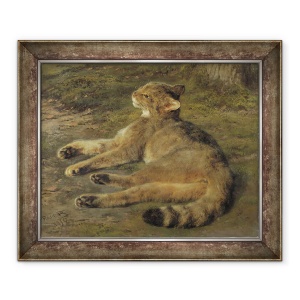 Tablou inramat - Rosa Bonheur - Pisica salbatica, 50 x 60 cm