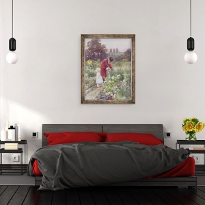 Tablou inramat - Rose Maynard Barton - Gradina bunicului, 70 x 90 cm - Img 3