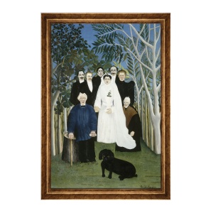 Tablou Inramat - Rousseau - The Wedding Party, Rama Auriu, 60 x 90 cm