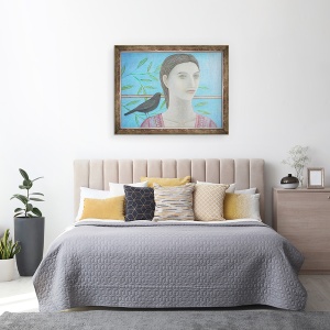 Tablou inramat - Ruth Addinall - O femeie si o mierla sunt una, 70 x 90 cm - Img 3