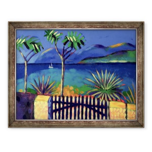 Tablou inramat - Sara Hayward - Gradina mediteraneana, 60 x 80 cm