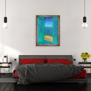 Tablou inramat - Sara Hayward - Jaluzele verzi, 60 x 80 cm - Img 3