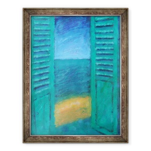 Tablou inramat - Sara Hayward - Jaluzele verzi, 70 x 90 cm