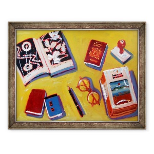 Tablou inramat - Sara Hayward - Pahare si creion, 60 x 80 cm