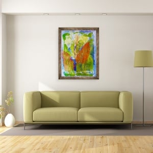 Tablou inramat - Sarah Thompson-Engels - Frunze portocalii, 60 x 80 cm - Img 2
