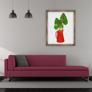 Tablou inramat - Sarah Thompson-Engels - Red Jug, 50 x 60 cm - Img 2