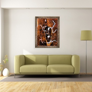 Tablou inramat - Sarah Thompson-Engels - Rezumat portocaliu 2020, 60 x 80 cm - Img 2