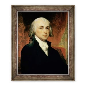 Tablou inramat - Scoal Americana - James Madison, 70 x 85 cm