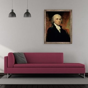 Tablou inramat - Scoal Americana - James Madison, 70 x 85 cm - Img 2