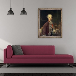 Tablou inramat - Scoala Austriaca - imparatul Iosif al II-lea al Germaniei, 70 x 85 cm - Img 2