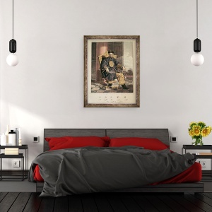 Tablou inramat - Scoala chineza - Portretul imparatului Chien-Lung Ti, 60 x 80 cm - Img 3