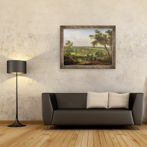 Tablou inramat - scoala engleza - Parcul Bifrons, Patrixbourne, Kent, 70 x 90 cm - Img 2