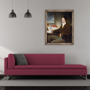 Tablou inramat - Scoala Engleza - Portret De Un Tanar Domn, 50 x 60 cm - Img 2