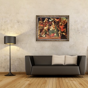 Tablou inramat - Scoala flamanda - Imaginea adoratiei magilor distrusi de iconoclaste, 70 x 90 cm - Img 2