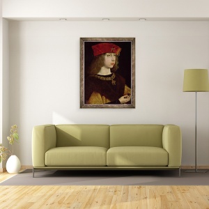 Tablou inramat - Scoala flamanda - Portretul lui Filip cel Frumos 1478-1506, 70 x 90 cm - Img 2