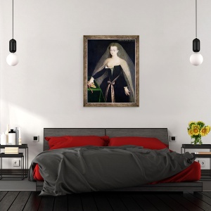 Tablou inramat - Scoala franceza - Agnes Sorel c.1422-50, 60 x 80 cm - Img 3