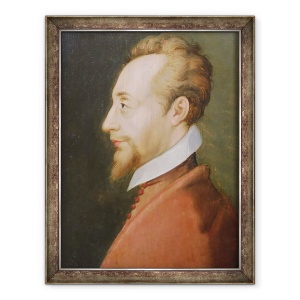 Tablou inramat - Scoala franceza - Cardinalul Charles de Bourbon 1523-90, 60 x 80 cm