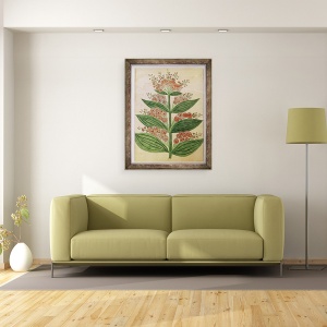 Tablou inramat - Scoala franceza - Gentiana cu flori imaginare, 70 x 90 cm - Img 2