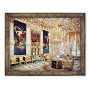 Tablou inramat - Scoala franceza - Interiorul Salonului des Quatre Saisons, 60 x 80 cm