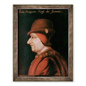 Tablou inramat - Scoala franceza - Ludovic al XI-lea 1423-83, 60 x 80 cm