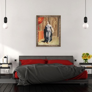 Tablou inramat - Scoala franceza - Marie dEscoubleau, contesa de Tessé, 70 x 90 cm - Img 3