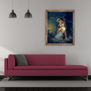 Tablou inramat - Scoala Franceza - Paul si Virginie, 50 x 60 cm - Img 2