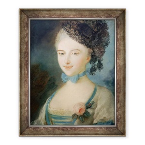 Tablou inramat - Scoala Franceza - Portret De Madame Balzac, 70 x 85 cm