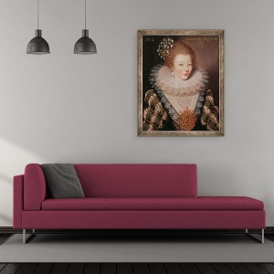 Tablou inramat - Scoala Franceza - Portret De Marie Vignon, 50 x 60 cm - Img 2