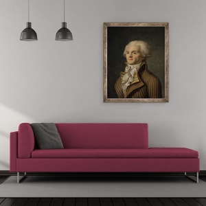 Tablou inramat - Scoala Franceza - Portret De Maximilien de Robespierre 1758-94, 50 x 60 cm - Img 2