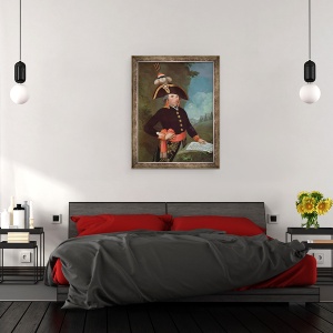 Tablou inramat - Scoala franceza - Portretul lui Andre Massena 1758-1817 General al Diviziei, 2 Frimaire, 60 x 80 cm - Img 3