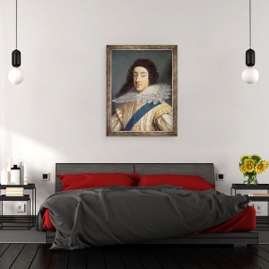 Tablou inramat - Scoala franceza - Portretul lui Gaston dOrleans 1608-60, 60 x 80 cm - Img 3