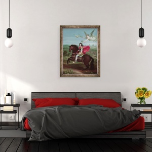 Tablou inramat - Scoala franceza - Portretul lui Ludovic al XIV-lea 1638-1715, 60 x 80 cm - Img 3