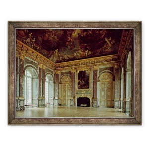 Tablou inramat - Scoala franceza - Vedere a Salonului dHercule, 60 x 80 cm