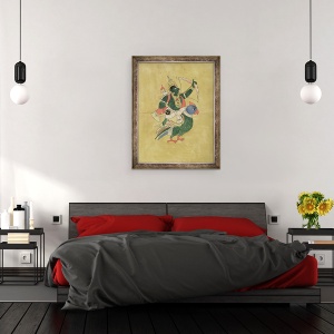 Tablou inramat - Scoala indiana - Kama, zeul iubirii, 60 x 80 cm - Img 3