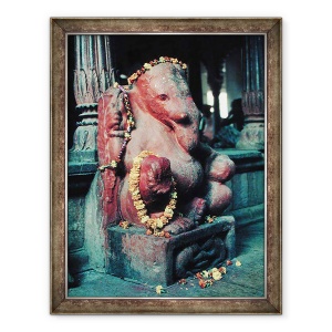 Tablou inramat - Scoala indiana - Zeul elefant, 60 x 80 cm