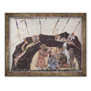 Tablou inramat - Scoala irakiana - Al 43-lea Maqāma al lui Al-Hariri, 70 x 90 cm