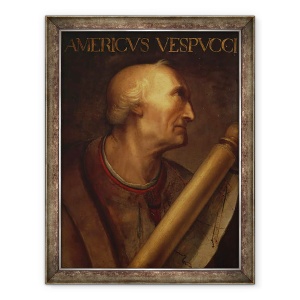 Tablou inramat - Scoala Italiana - Amerigo Vespucci, 70 x 90 cm