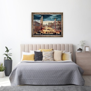 Tablou inramat - Scoala Italiana - Piazzetta di San Marco, 60 x 80 cm - Img 3