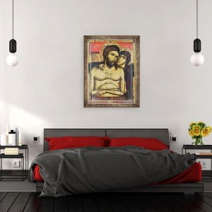 Tablou inramat - Scoala Italiana - Pieta, 60 x 80 cm - Img 3