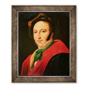 Tablou inramat - Scoala Italiana - Portret De Gioacchino Rossini, 50 x 60 cm