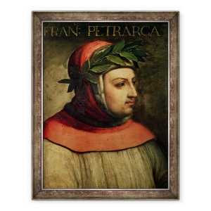 Tablou inramat - Scoala Italiana - Portret De Petrarch Francesco Petrarca 1304-74, 70 x 90 cm