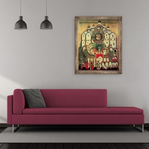 Tablou inramat - Scoala Rusa - Adunarea ingerilor, 50 x 60 cm - Img 2