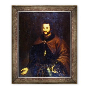 Tablou inramat - Scoala Rusa - Portretul tarului Ivan cel al V-lea Alexeievici 1666-96, 70 x 85 cm