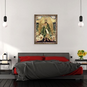 Tablou inramat - Scoala Rusa - Sfantul Ioan Botezatorul, 60 x 80 cm - Img 3