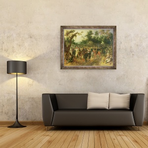Tablou inramat - Sebastian Vrancx - Scene tabara, 70 x 90 cm - Img 2