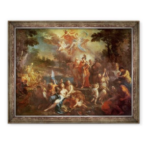 Tablou inramat - Sebastiano Conca - Viziunea Aenei in Campurile Elysiene, 70 x 90 cm