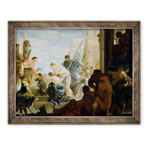 Tablou inramat - Sebastien Bourdon - intalnirea lui Anthony si Cleopatra, 60 x 80 cm